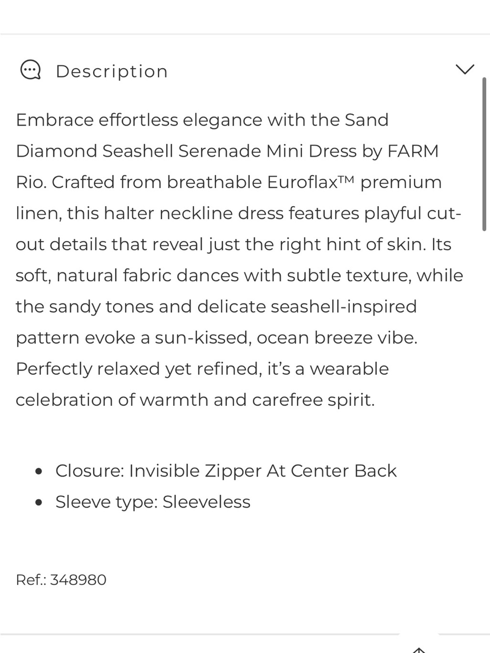 🐚 FARM Rio Sand Diamond Seashell Serenade Cut-Out Mini Dress - Picture 4 of 11